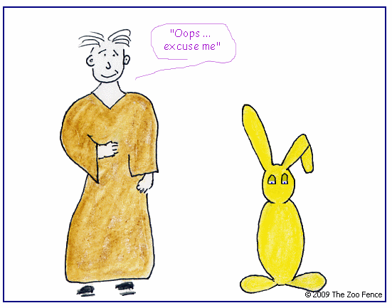 Brother Theophyle and rabbit